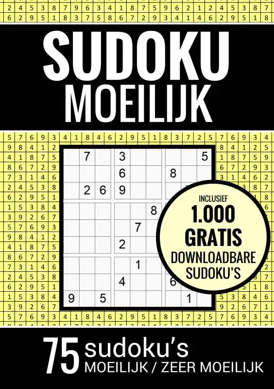 Actieprijs Sudoku Moeilijk / Sudoku Zeer Moeilijk - Puzzelboek: 75 Moeilijke Sudoku Puzzels voor Volwassenen en Ouderen