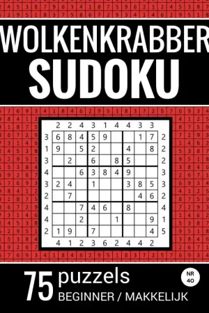 Wolkenkrabber Sudoku - Nr. 40 - 75 Puzzels - Beginner / Makkelijk Koopje