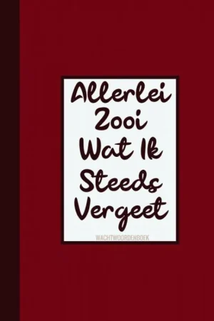 Boek Cadeau Man / Boekcadeau Collega - Wachtwoordenboekje - "Allerlei Zooi Wat Ik Steeds Vergeet" Lage Prijs