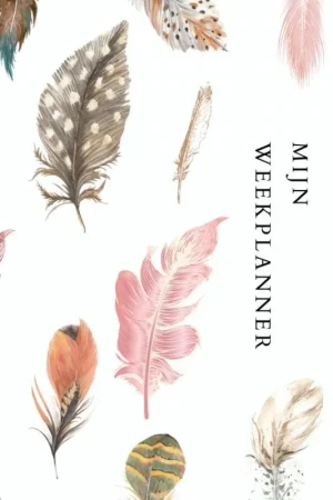 Rechtstreeks Van De Fabrikant Weekplanner - Werkplanner - A4 - Boho - wit - veer - ongedateerd - agenda - dagplanner