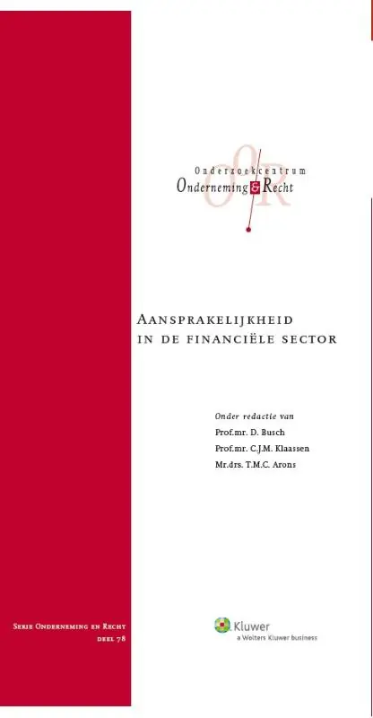 Aansprakelijkheid in de financiele sector Superprijs