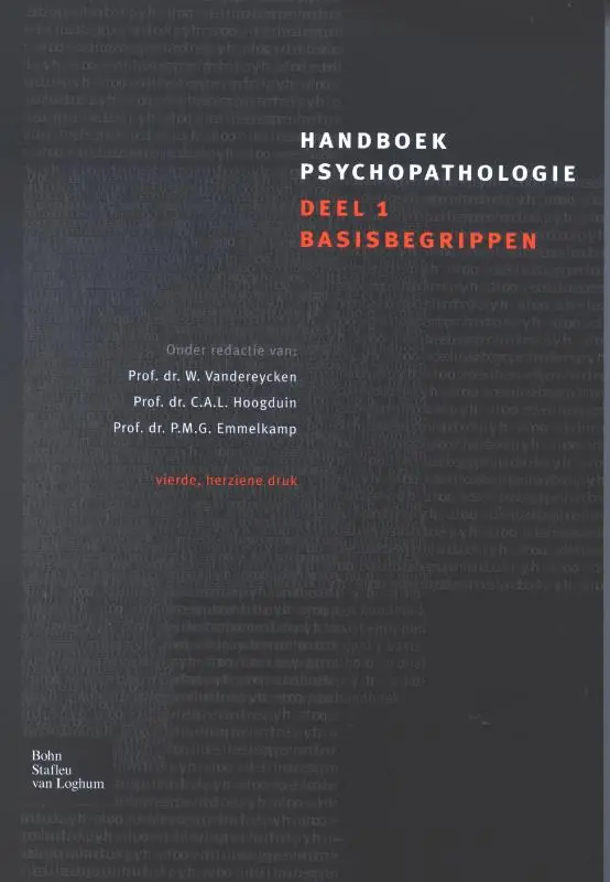 Rechtstreeks Van De Fabrikant Handboek Psychopathologie 1